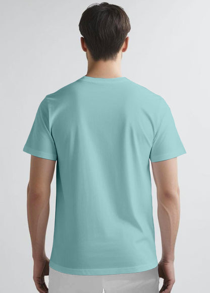Peppyzone Mens Regular Fit T-Shirt (PZ-N-8372_Sky Blue2