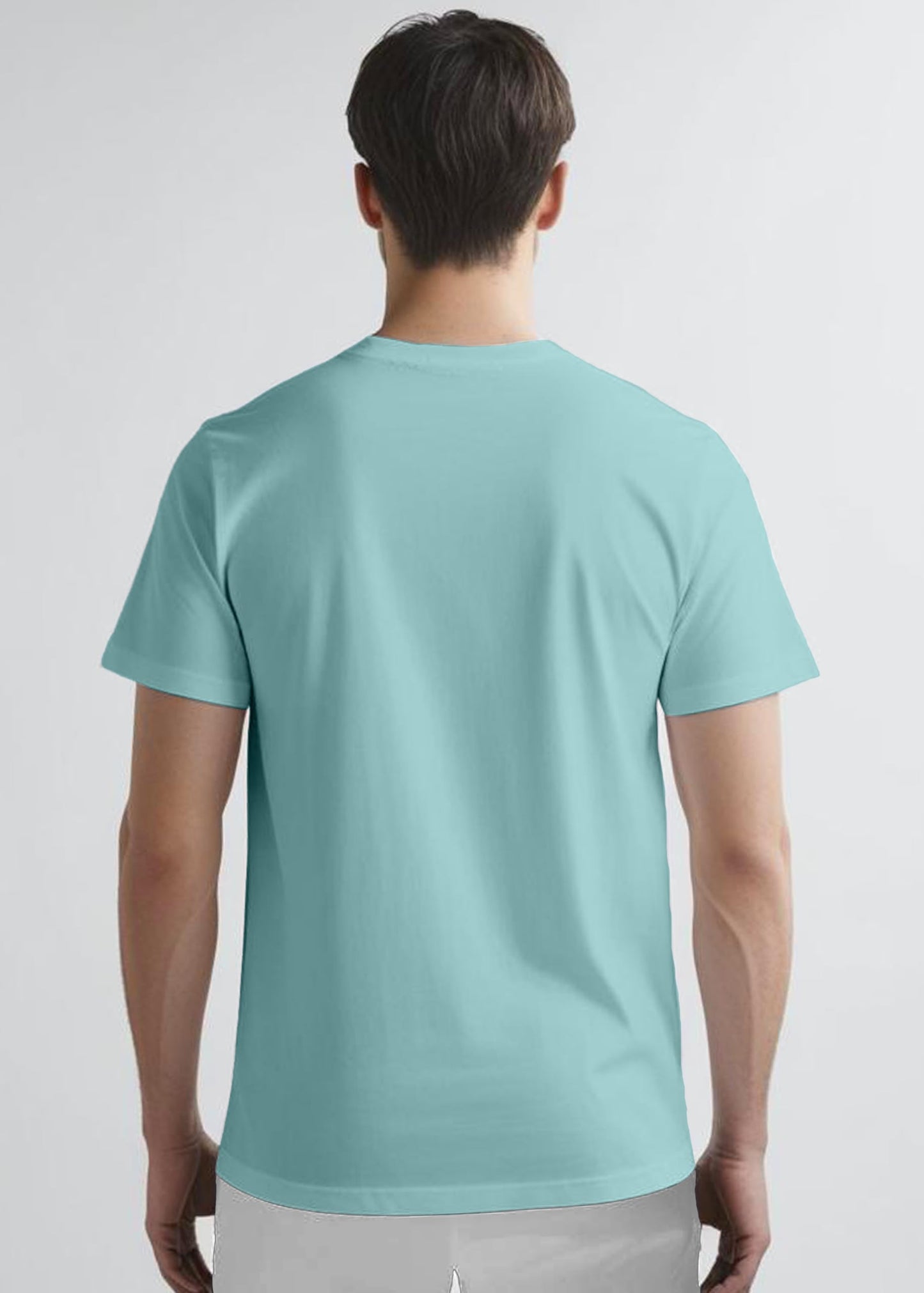Peppyzone Mens Regular Fit T-Shirt (PZ-N-8372_Sky Blue3