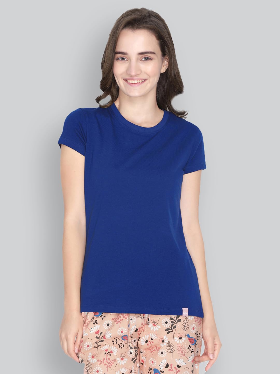 Lyra Women Solid Round Neck Tshirt