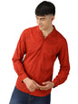 Thomas Scott Mens 100% Cotton Printed Regular Fit Casual Shirt - Orange