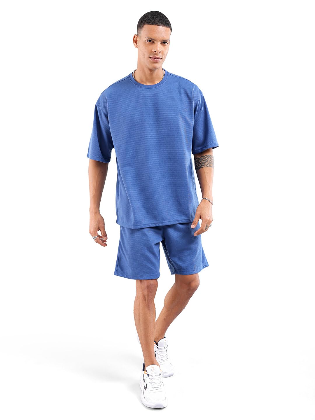 The Indian Garage Co Mens Oversized Ottoman Print Crewneck & Co-ords Set