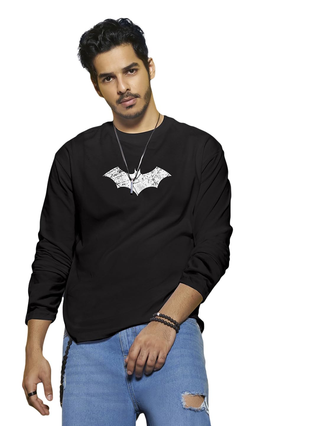 Bewakoof Official DC Merchandise Batman Mens Graphic Printed Regular Fit Half Sleeve Round Neck Cotton T-Shirt