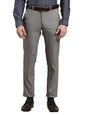 Turtle Men Polyviscose Stretch Slim Fit Checks Grey Flat Front Formal Trouser