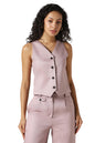 Hubberholme Women Solid Regular Length V Neck Sleeveless Waistcoat