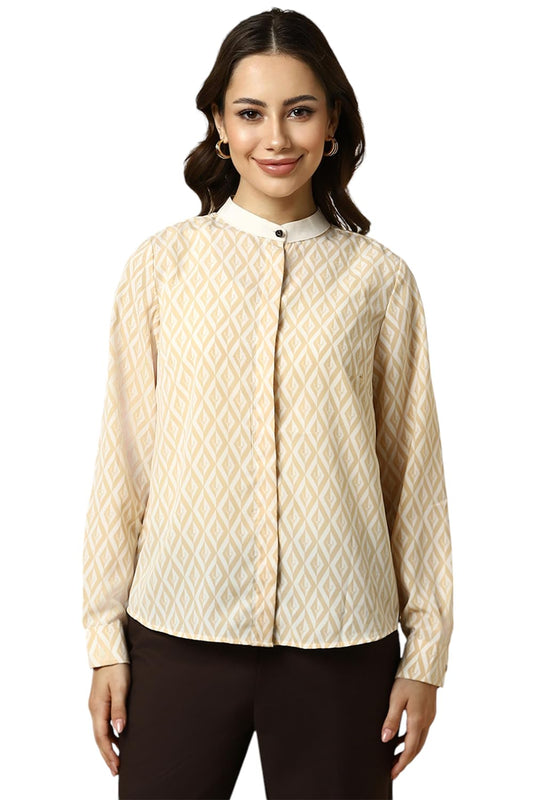 Allen Solly Women Regular Fit Printed Formal Full Sleeve Shirt