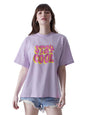 The Souled Store Official Looney Tunes: Stay Cool Womens and Girls Oversized fit Graphic Printed Half Cotton Lavender Color Wome