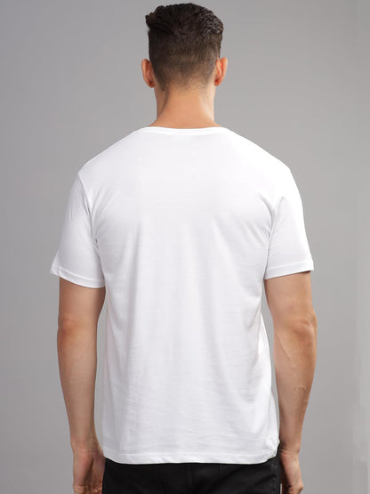 ADRO Men's Solid Regular Fit T-Shirt (RN24-NEW-WH_White
