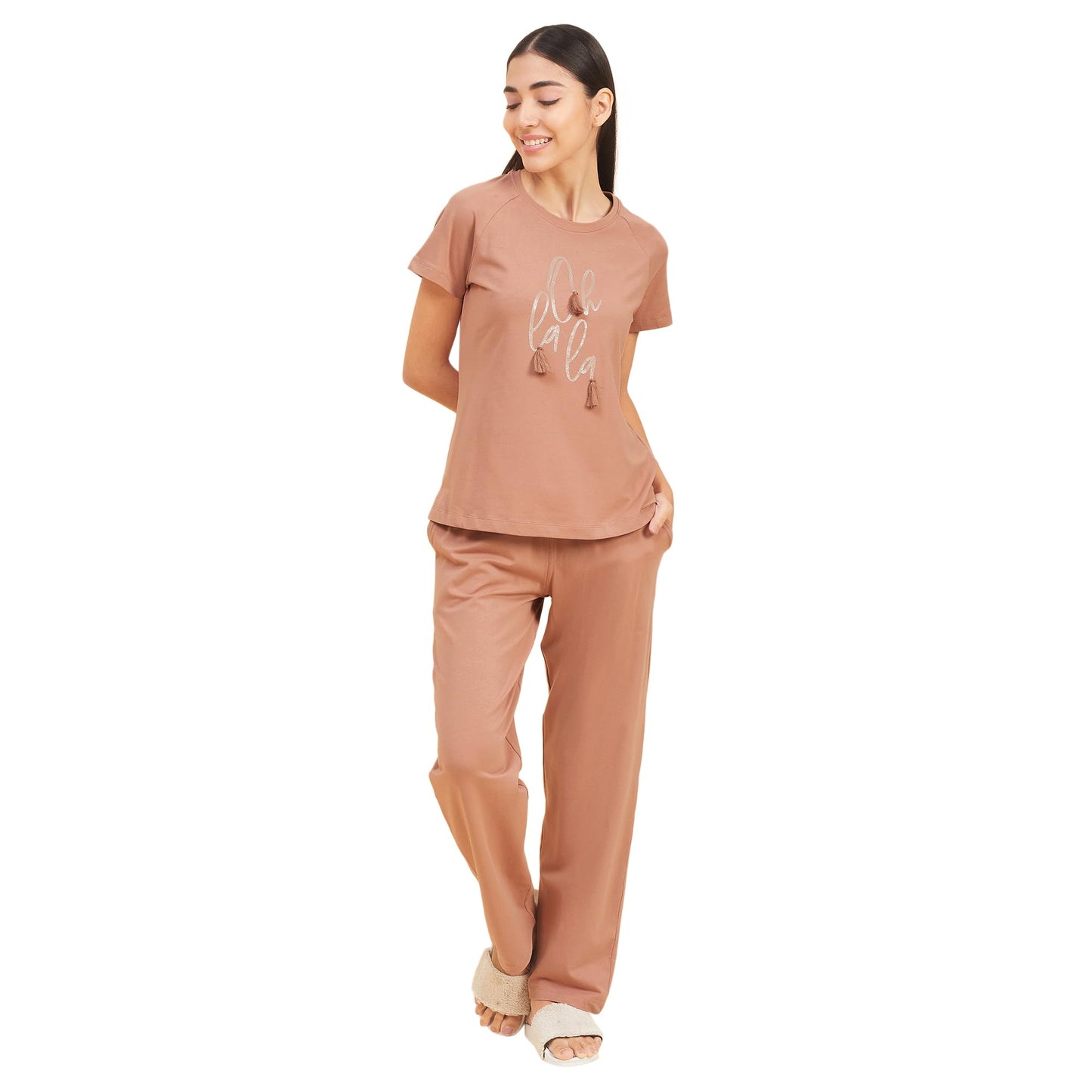 Sweet Dreams Women Printed Half Sleeves Pyjama Set