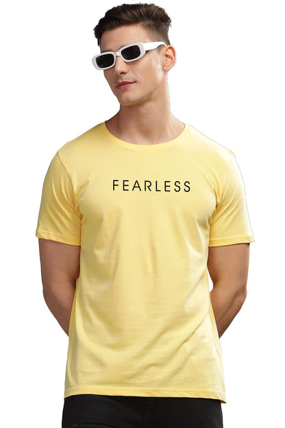 ADRO Mens Solid Regular Fit T-Shirt (RN24-FRL-LY_Light Yellow