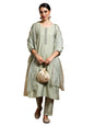 Varanga Women-Thread & Sequin Embroidered Yoke Kurta With Trouser & Scallop Dupatta