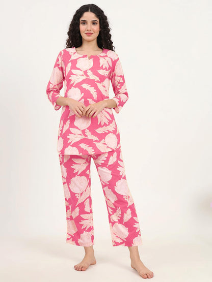 Tee Projekt Co Ord Set For Women Stylish | Ethnic Co Ord Set For Women Pink