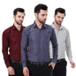 Xjarvis Austin MenS Cotton Blend Shirt |Slim Fit Formal Shirt With Pocket |Plain | Long Sleeve Spread Collar | Casual Wear Regu