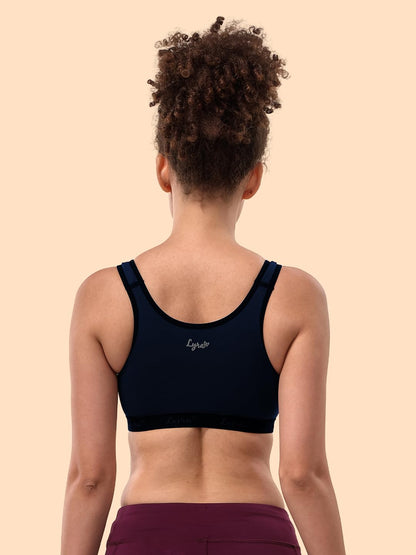 Lyra WomenS Cotton Non-Paddedwire Free Sports Bra Navy Blue