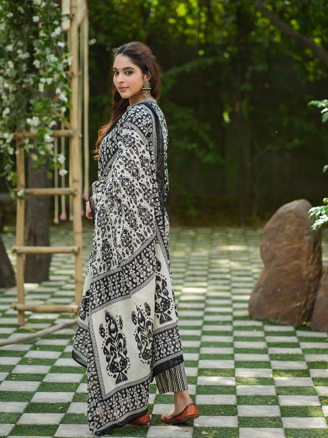 Leriya Fashion Womens Rayon Regular Kurta Set with Dupatta (LF-W.Kurta SET-K2759&P181&D119_Black