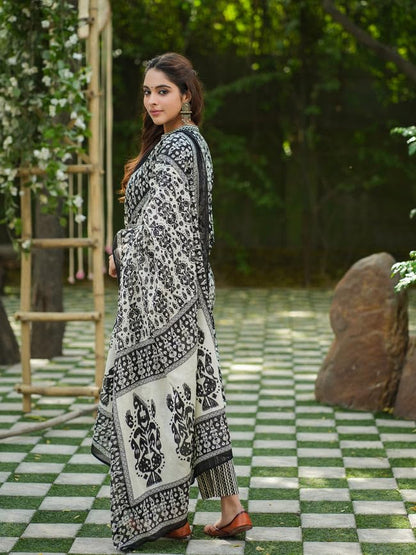 Leriya Fashion Womens Rayon Regular Kurta Set with Dupatta (LF-W.Kurta SET-K2759&P181&D119_Black