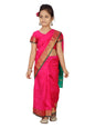 Aarika Girls Rani Colour Saari (Sr_20690_Rani_32)