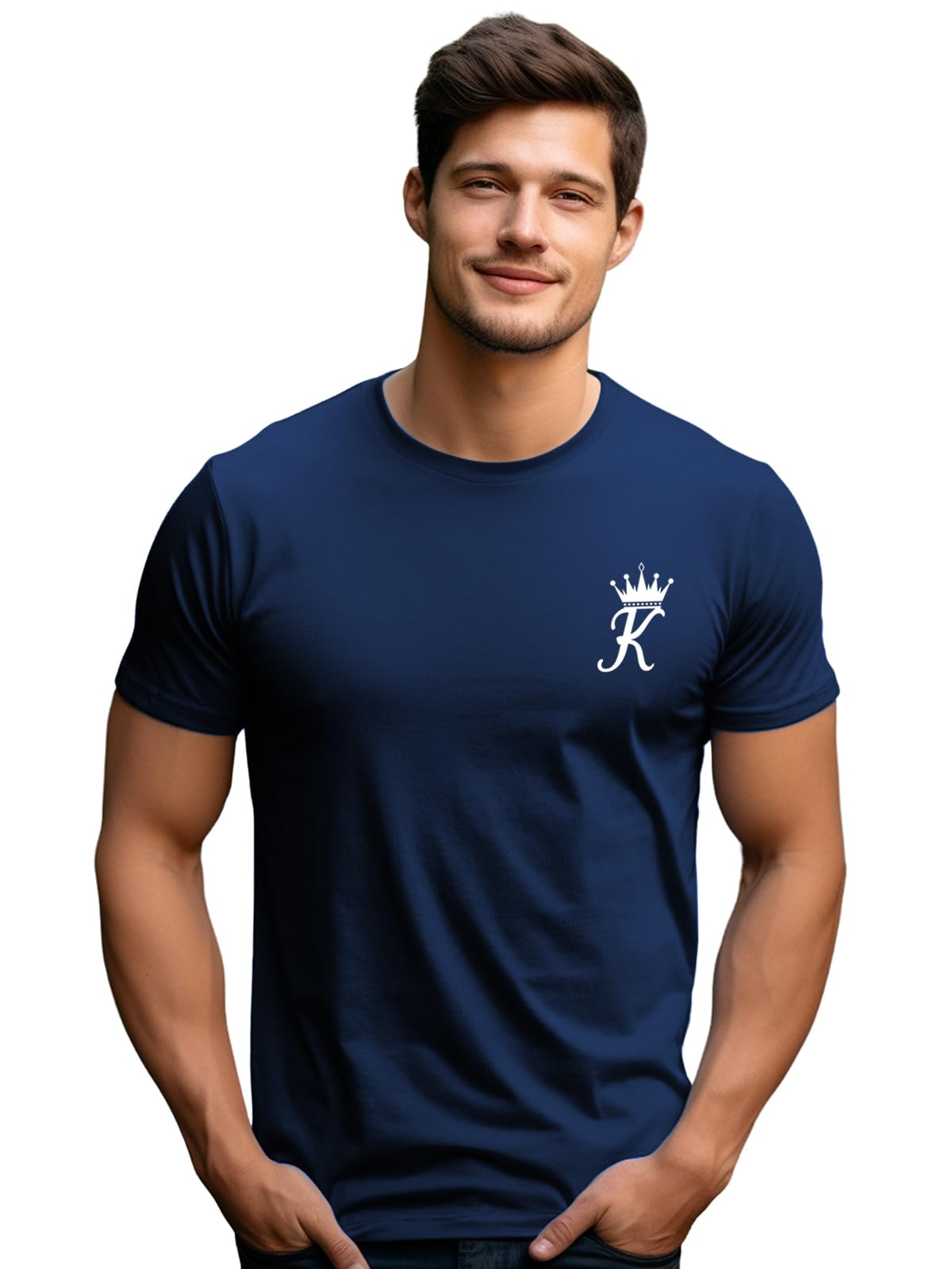 ADRO T-Shirts for MenChest Printed T-Shirt for MenCotton Tshirt for Men|RN24-STICK-KK-NB