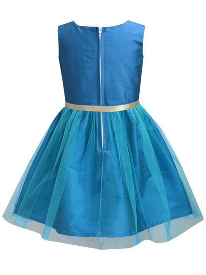 A.T.U.N. (ALL THINGS UBER NICE) Girls Embroidered Birthday Party Frock Dress