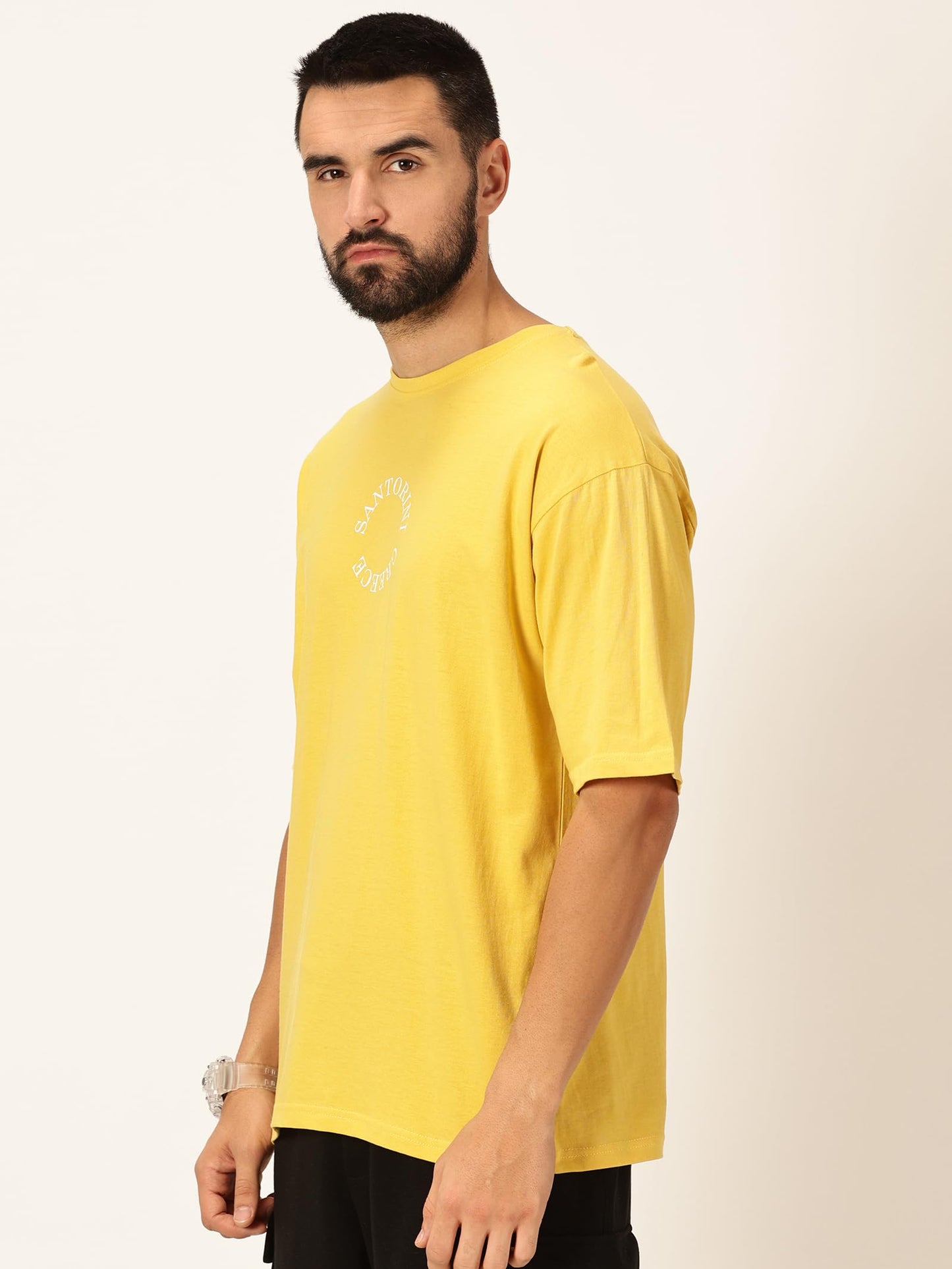 Thomas Scott Mens Oversized Fit T-Shirt (TSKOversized_Yellow Greece