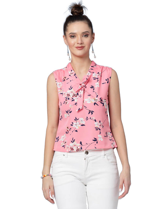 OOMPH! Sleeveless Tops for Women, Pink - mt742