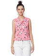 OOMPH! Sleeveless Tops for Women, Pink - mt742