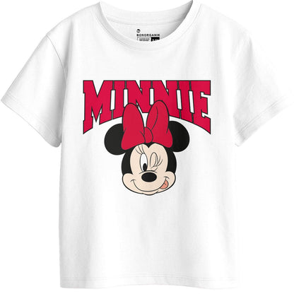 Bon Organik Girls Regular Fit T-Shirt (BON11400_White