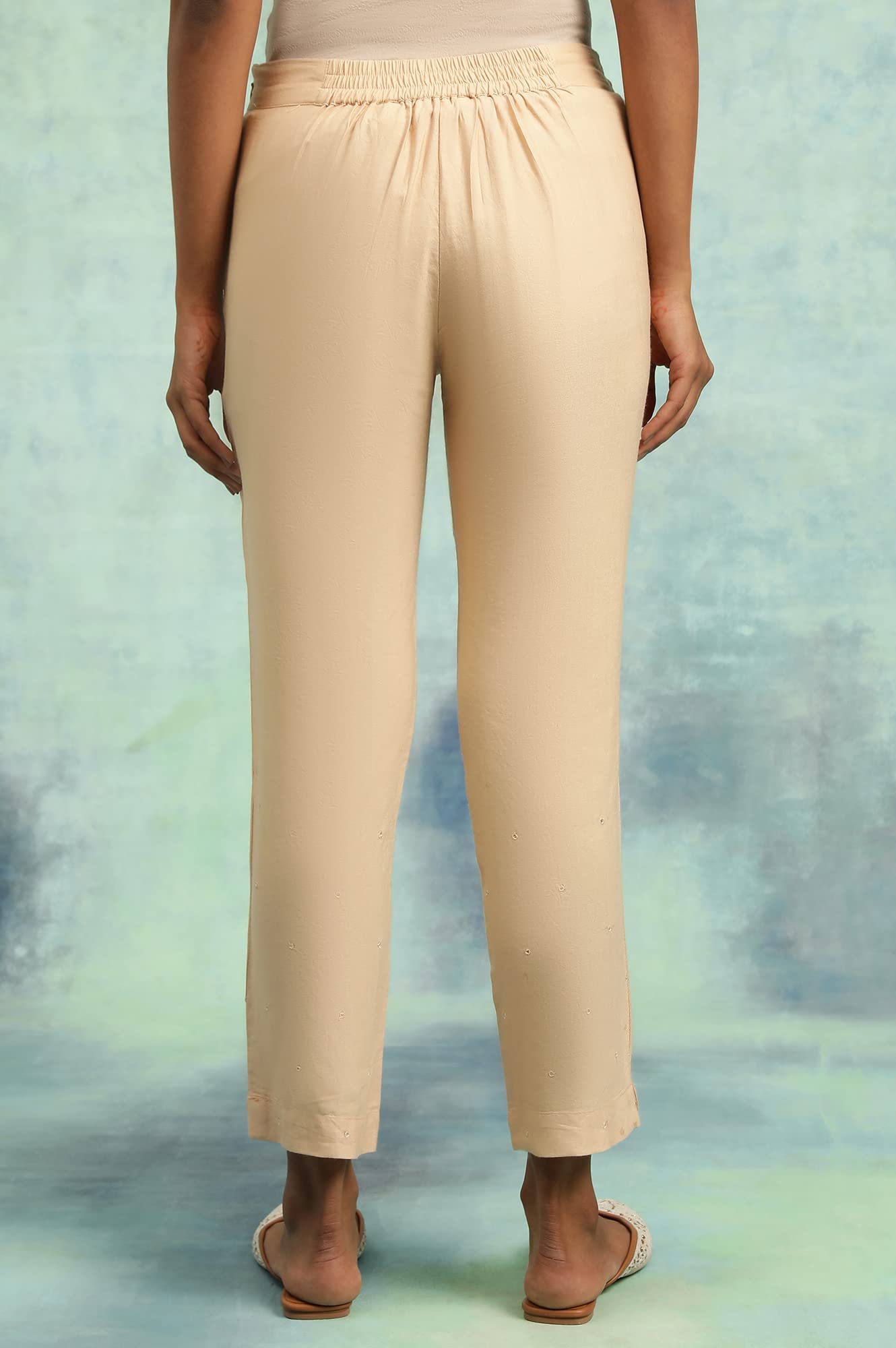 Folksong Strechable Slim Pants for Women | Trousers for Women | W for Woman