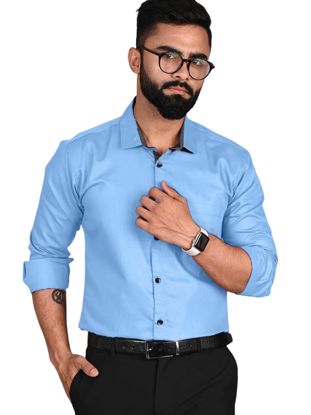 Pinkmint Casual Shirt for Men Regular Fit Long Sleeve Shirt Suitable for Event, Formal Wear