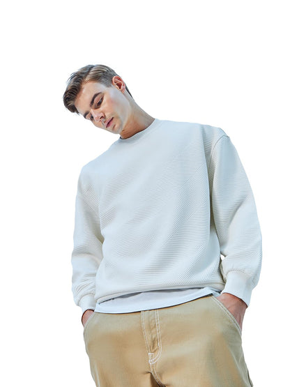 Bewakoof Mens Solid Polyester Sweatshirt - Oversized Fit, Round Neck, Full Sleeves_602497_Pink_XL