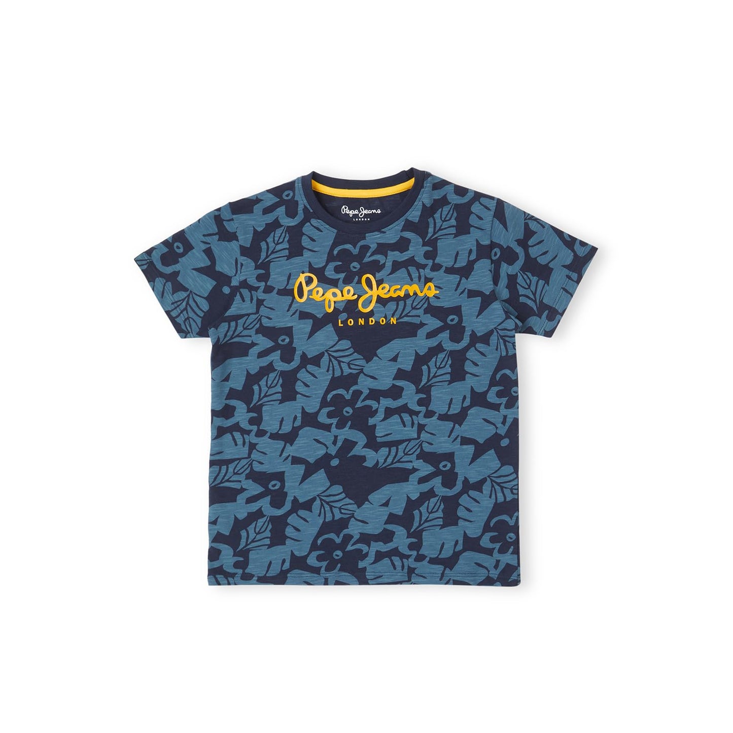 Pepe Jeans BoyS Floral Regular Fit T-Shirt (Pb503878_Navy