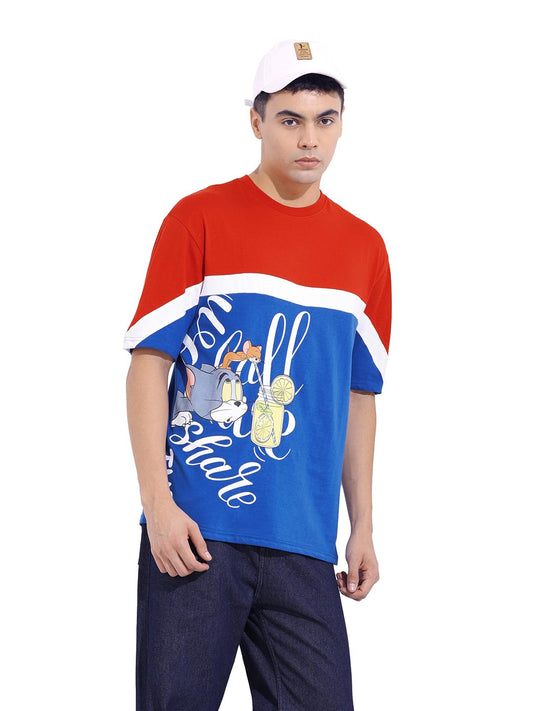 The Indian Garage Co Mens Boxy Fit Character Print Half Sleeves Crew Neck T-Shirt