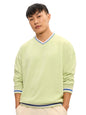 The Souled Store Originals : Minty White Men and Boys Long Sleeves Printed Cotton Blend Oversized Sweatshirts