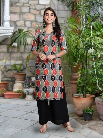 Pinkmint Festival Wear Printed Crepe KurtiS For WomenS Ll Ethnic Kurti Ll Comfortable Kurti (Pack Of 6)