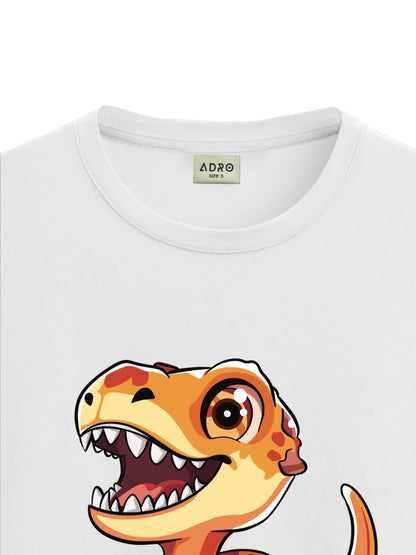 ADRO T Shirts for Boys & Girls || Dinosaur Printed T-Shirt || Ages 3-14 || 100% Cotton Round Neck Tshirt for Boys & Girls||KRN-D