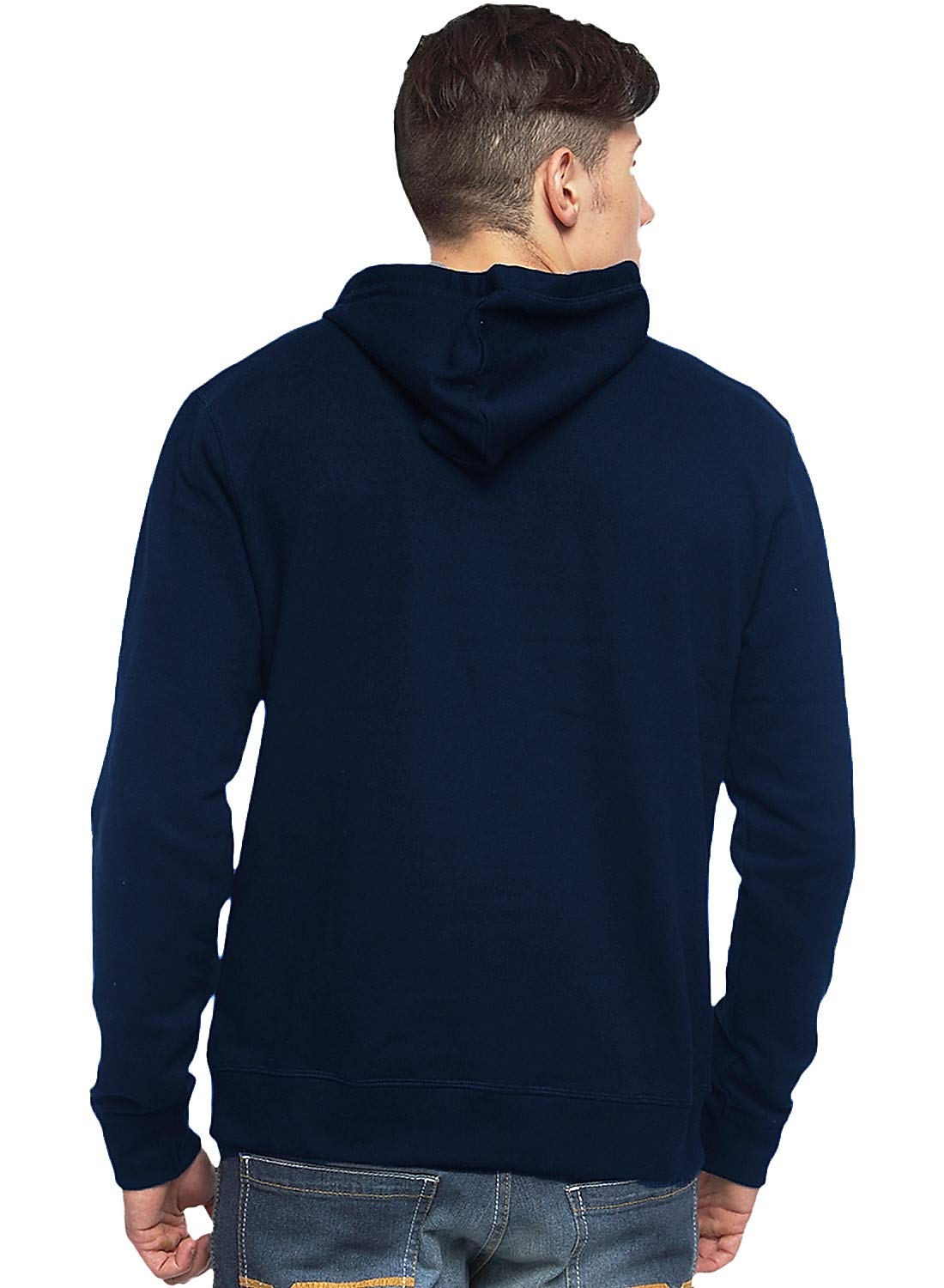 ADRO Men's Fleece Hooded Hoodie (H-M-AME-NB_Navy)