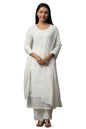 Aurelia Women Cotton Floral Print Dupatta, White, Free Size