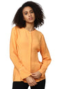 Allen Solly Women Solid Formal Cotton Full Sleeve Stretch Shirt
