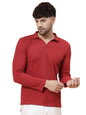 RIGO Mens Solid Regular Fit T-Shirt (HT08231172_Maroon