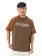 The Souled Store Originals : Racer Brown Mens and Boys Oversize Fit Half Sleeves Cotton T-Shirt