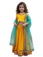 Naixa GirlS Rayon Fabrics Sleeveless V Neck Traditional Ethnic Wear Readymade Yellow Color Lehenga Choli For Every Occasion Lik