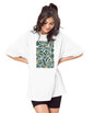 SHODOX Womens Oversized Drop Shoulder Printed T-Shirt | Soft, Breathable & Light Weight Cotton Blend | Loose Fit Stylish Top for