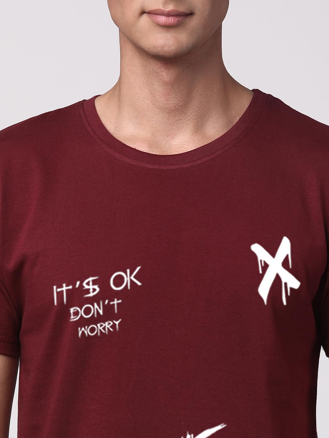 ADRO Mens Smile Printed Cotton T-Shirt_RN24-L2-SMILE-MR