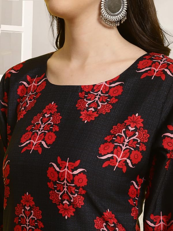 Pinkmint Kurta & Pant Set ll Printed Kurti ll Combo Kurta Set ll (Pack of 2) Red-Black