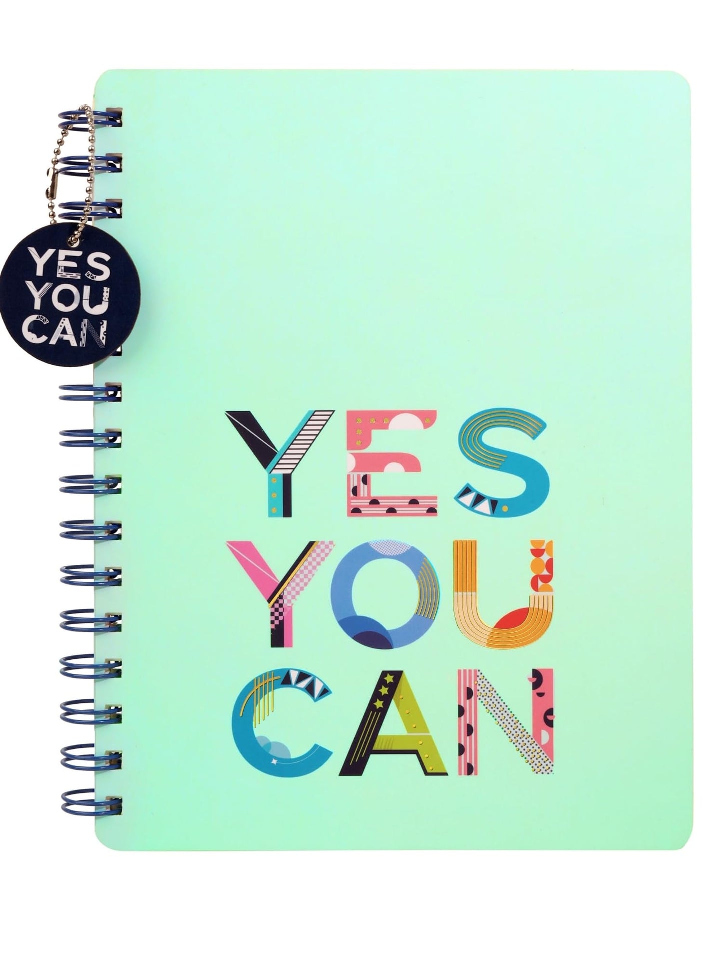 Doodle Hardbound Spiral Notebook Diary With Bookmark Dangler And 100+ Stickers | B5 | 160 Undated Ruled Pages | 80 Gsm Acid Free