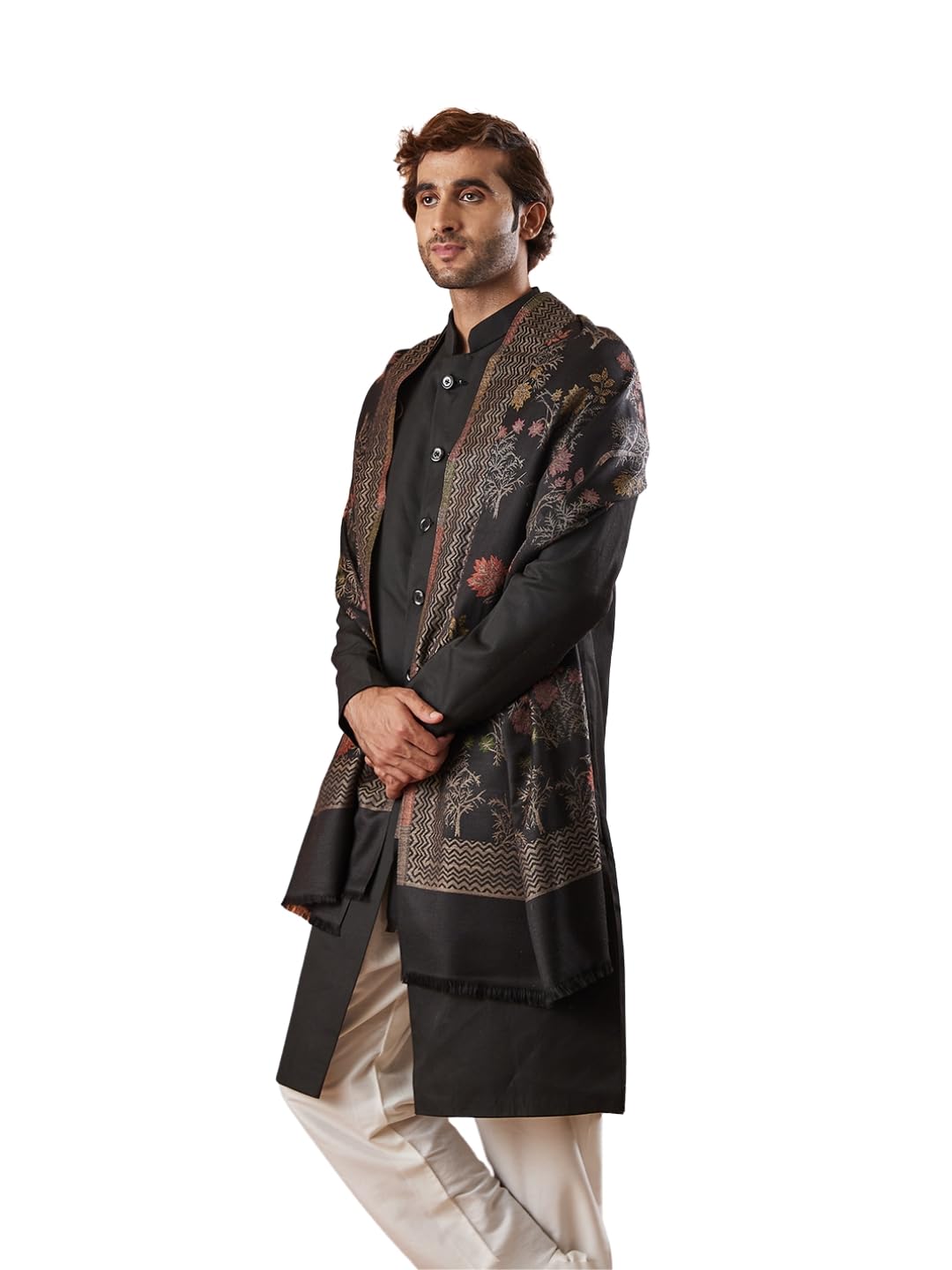 Pashmoda Men Shalimar Kaani Stole (Size 71x203 cm)