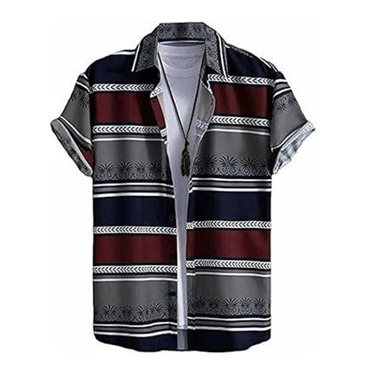 Rebelify Half Sleeve Printed Shirts For Men Regular Fit Printed Spread Collar Casual Shirt Lycra Fabric With Combo Shirt (Pack O