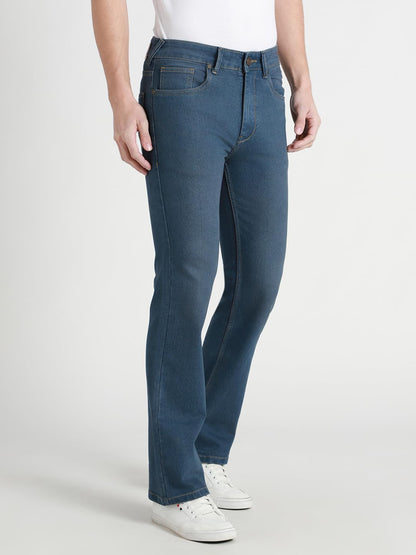 Dennis Lingo Mens | Mid Blue | Washed | Mid Rise | Boot Cut | Jeans