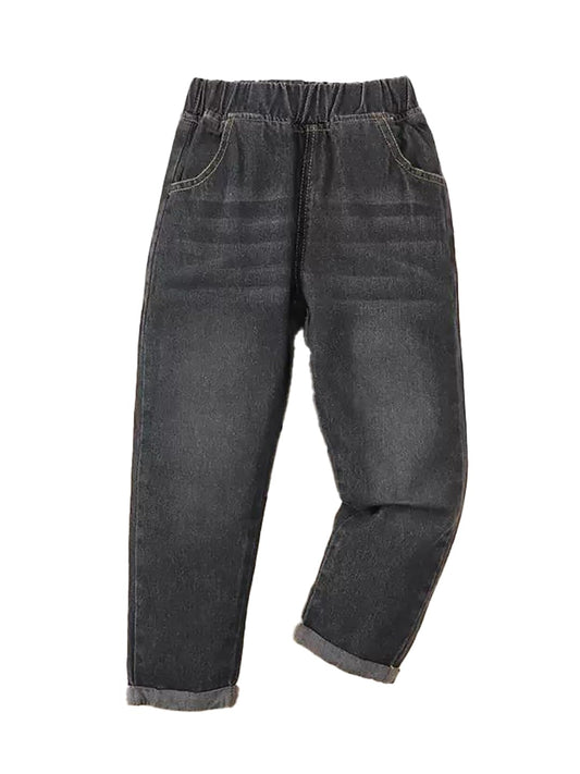 Kotty Girls Regular Fit Solid Jeans Onyx Black