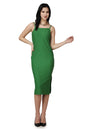 Popwings Casual Solid Knee Length Bodycon Dress For Women | Strap Boat Neck Bodycon Dress For Women | Summer Stylish Western Bod