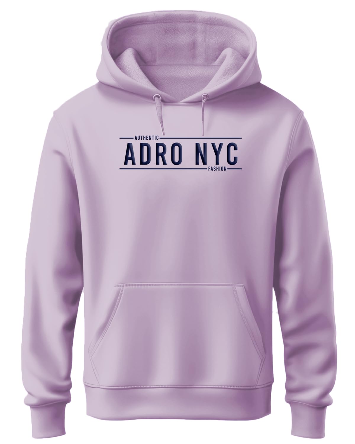ADRO Mens Cotton Neck Hooded Sweatshirt (H24-ADRO-PU_Lavendar